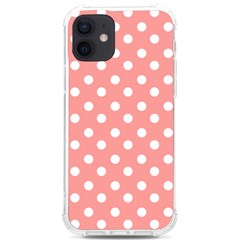 Coral And White Polka Dots Iphone 12/12 Pro Tpu Uv Print Case by GardenOfOphir