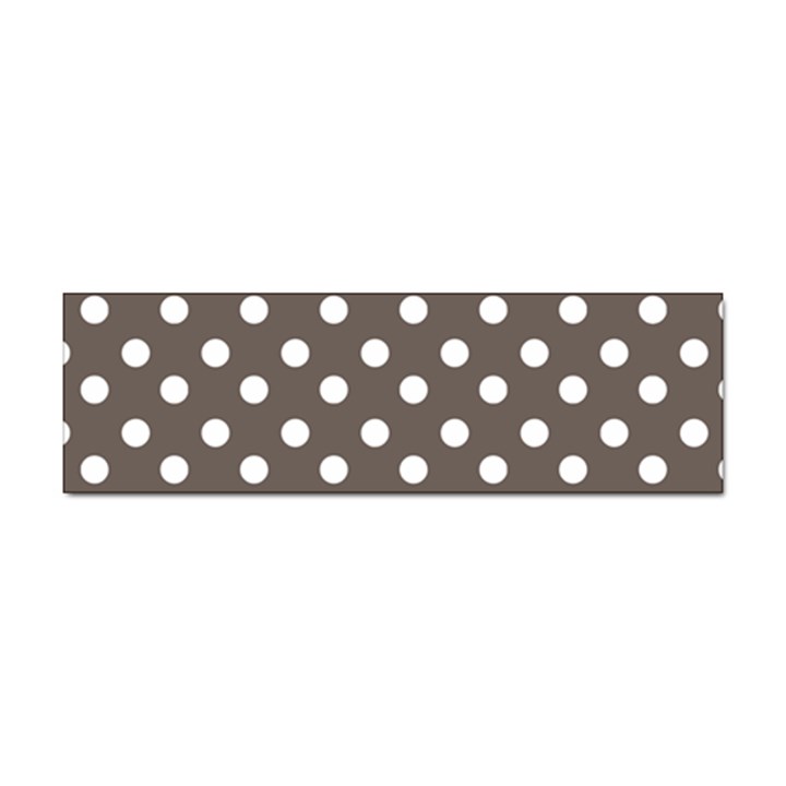 Brown And White Polka Dots Sticker (Bumper)