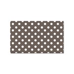 Brown And White Polka Dots Sticker Rectangular (100 pack) Front