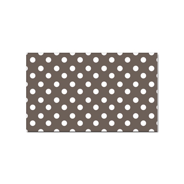 Brown And White Polka Dots Sticker Rectangular (100 pack)