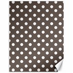 Brown And White Polka Dots Canvas 12  x 16  11.86 x15.41  Canvas - 1