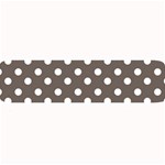 Brown And White Polka Dots Large Bar Mat 32 x8.5  Bar Mat