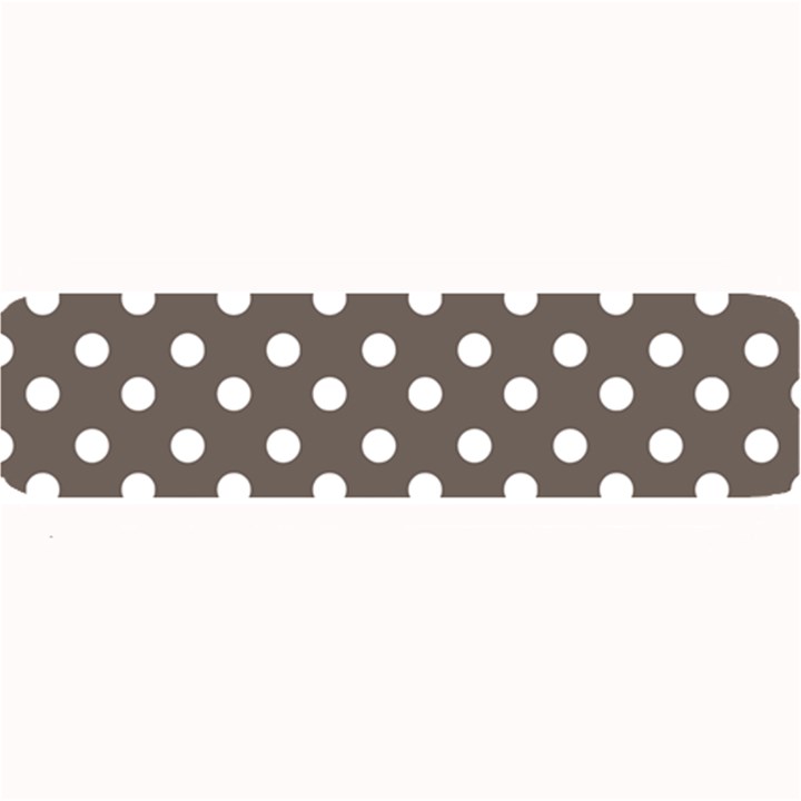 Brown And White Polka Dots Large Bar Mat