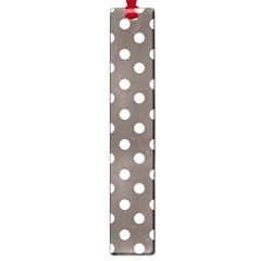 Brown And White Polka Dots Large Book Marks by GardenOfOphir