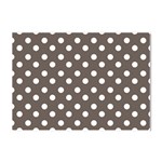 Brown And White Polka Dots Crystal Sticker (A4) Front