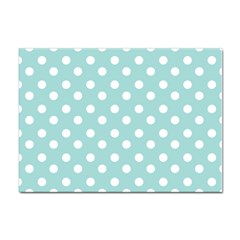 Blue And White Polka Dots Sticker A4 (10 Pack) by GardenOfOphir