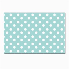 Blue And White Polka Dots Postcard 4 x 6  (pkg Of 10) by GardenOfOphir