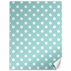 Blue And White Polka Dots Canvas 36  X 48  by GardenOfOphir