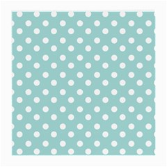 Blue And White Polka Dots Medium Glasses Cloth by GardenOfOphir