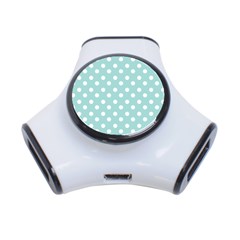 Blue And White Polka Dots 3-port Usb Hub by GardenOfOphir