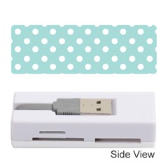 Blue And White Polka Dots Memory Card Reader (stick) by GardenOfOphir