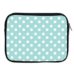 Blue And White Polka Dots Apple Ipad 2/3/4 Zipper Cases by GardenOfOphir