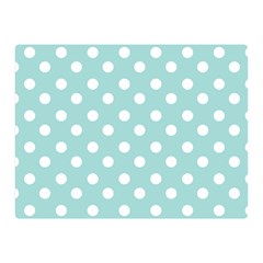 Blue And White Polka Dots Premium Plush Fleece Blanket (mini) by GardenOfOphir