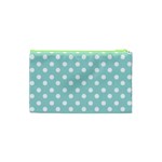 Blue And White Polka Dots Cosmetic Bag (XS) Back