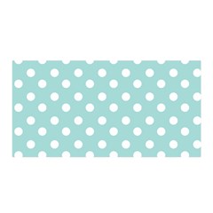 Blue And White Polka Dots Satin Wrap 35  X 70  by GardenOfOphir