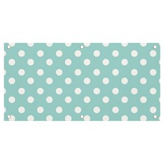 Blue And White Polka Dots Banner And Sign 4  X 2  by GardenOfOphir