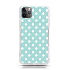 Blue And White Polka Dots Iphone 11 Pro Max 6 5 Inch Tpu Uv Print Case