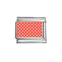 Indian Red Polka Dots Italian Charm (9mm) by GardenOfOphir