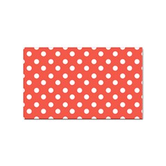 Indian Red Polka Dots Sticker Rectangular (10 Pack) by GardenOfOphir