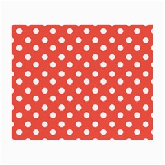 Indian Red Polka Dots Small Glasses Cloth (2 Sides) by GardenOfOphir