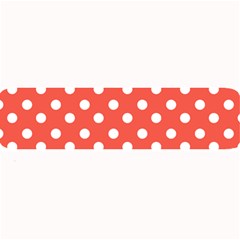 Indian Red Polka Dots Large Bar Mat by GardenOfOphir