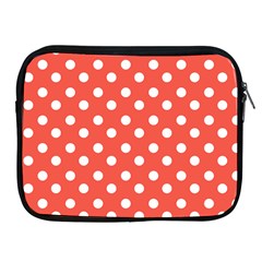 Indian Red Polka Dots Apple Ipad 2/3/4 Zipper Cases by GardenOfOphir