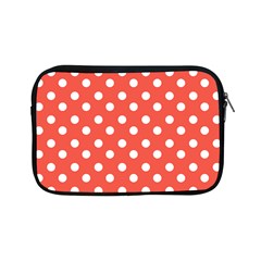 Indian Red Polka Dots Apple Ipad Mini Zipper Cases by GardenOfOphir