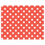 Indian Red Polka Dots Premium Plush Fleece Blanket (Medium) 60 x50  Blanket Back