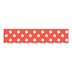 Indian Red Polka Dots Velvet Scrunchie by GardenOfOphir