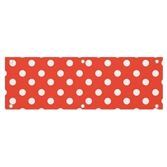 Indian Red Polka Dots Banner And Sign 6  X 2  by GardenOfOphir