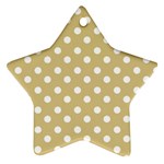 Mint Polka And White Polka Dots Ornament (Star) Front