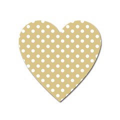 Mint Polka And White Polka Dots Heart Magnet