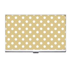 Mint Polka And White Polka Dots Business Card Holder