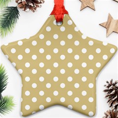 Mint Polka And White Polka Dots Star Ornament (two Sides) by GardenOfOphir