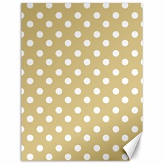 Mint Polka And White Polka Dots Canvas 12  X 16  by GardenOfOphir