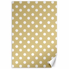 Mint Polka And White Polka Dots Canvas 20  X 30  by GardenOfOphir