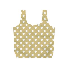 Mint Polka And White Polka Dots Full Print Recycle Bag (s) by GardenOfOphir