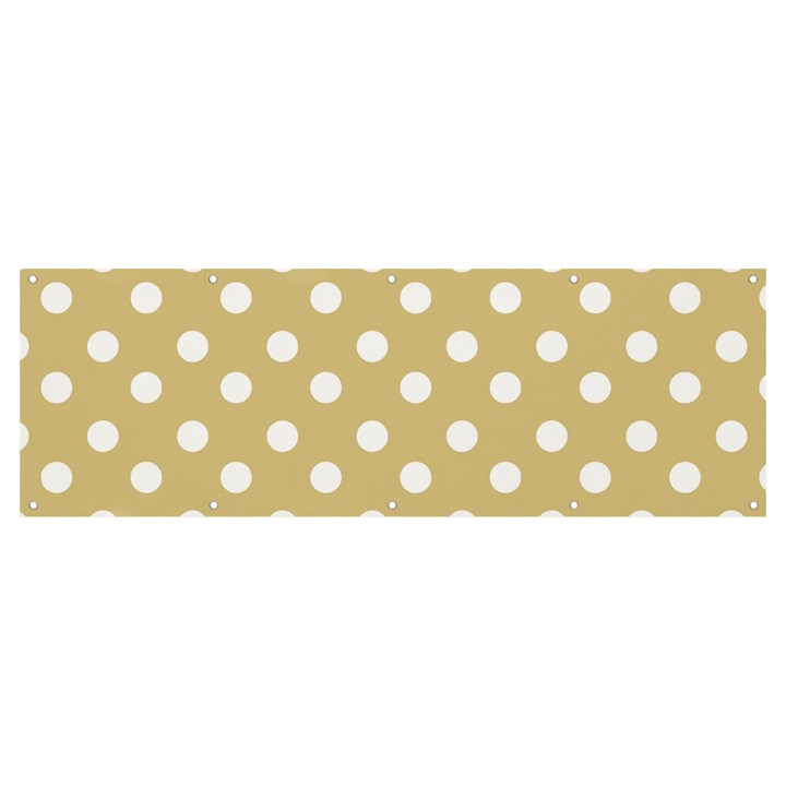 Mint Polka And White Polka Dots Banner and Sign 12  x 4 