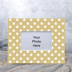 Mint Polka And White Polka Dots White Tabletop Photo Frame 4 x6 