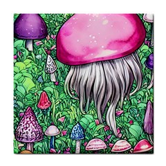 Liberty Cap Magic Mushroom Tile Coaster by GardenOfOphir