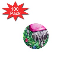 Liberty Cap Magic Mushroom 1  Mini Magnets (100 Pack)  by GardenOfOphir