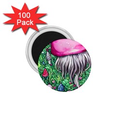 Liberty Cap Magic Mushroom 1 75  Magnets (100 Pack)  by GardenOfOphir