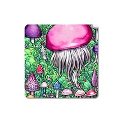 Liberty Cap Magic Mushroom Square Magnet by GardenOfOphir