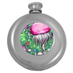 Liberty Cap Magic Mushroom Round Hip Flask (5 oz) Front