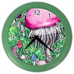 Liberty Cap Magic Mushroom Color Wall Clock Front