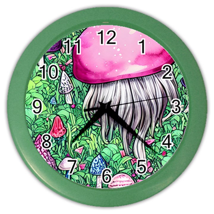 Liberty Cap Magic Mushroom Color Wall Clock