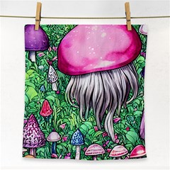 Liberty Cap Magic Mushroom Face Towel by GardenOfOphir