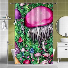 Liberty Cap Magic Mushroom Shower Curtain 48  X 72  (small)  by GardenOfOphir