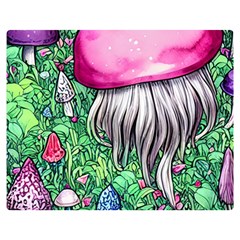 Liberty Cap Magic Mushroom Premium Plush Fleece Blanket (medium) by GardenOfOphir