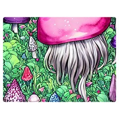 Liberty Cap Magic Mushroom One Side Premium Plush Fleece Blanket (extra Small) by GardenOfOphir